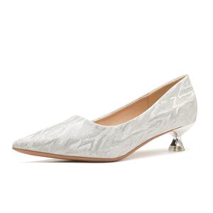 Туфли на тонком каблуке, высокие, 3 см, женские Dunnu, Champagne