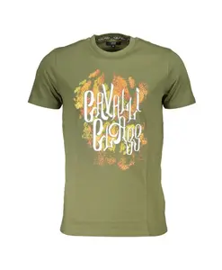 Зеленая хлопковая мужская футболка Cavalli Class, зеленый