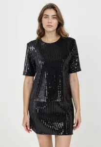 Блузка свободного кроя с круглым вырезом и пайетками Jimmy Key, Black