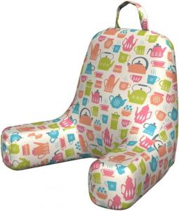 Наволочка для подушки для чтения Lunarable Tea Party, иллюстрация на тему чаепития с изображением винтажных чайников, кружек и кофейных чашек, мягкая набивная наволочка для кровати, маленький размер, разноцветная., Multicolor