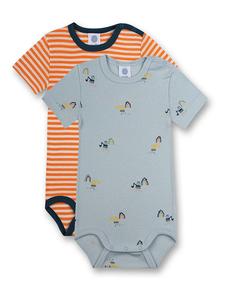 Sanetta Комплект из 2 боди серо-оранжевого цвета