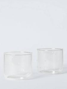 Белый стеклянный стакан в горошек, набор из 2 штук, 350 мл, прозрачный John Lewis, ear