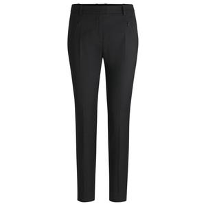 Укороченные облегающие брюки с застежкой-молнией по низу BOSS, черный