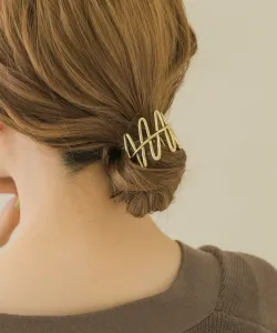 Набор заколок для волос «Волнистая линия» Smelly, цвет Gld