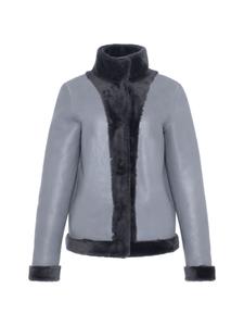 Двусторонняя куртка из овчины с цветными блоками Made For Generations WOLFIE FURS, цвет Graphite Grey