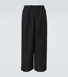 Широкие укороченные брюки Paula's Ibiza с принтом "туаль" Loewe, черный