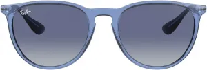 Женские солнцезащитные очки Ray-Ban Rb4171 Erika Round, Transparent Blue/Light Grey Gradient Dark Blue
