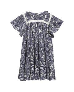 Морской Нью-Йорк Прия Принт Платье с расклешенными рукавами Sea New York, темно-синий