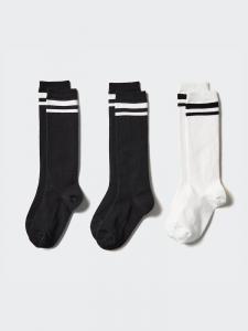 Высокие носки 3 пары Uniqlo, черный