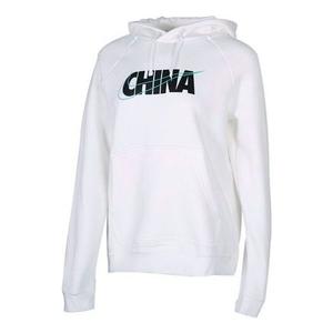 Свитер nsw chn po hoodie logo printing white Nike, белый