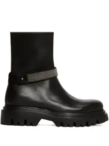 Сапоги с отделкой цепочкой Fabiana Filippi, черный