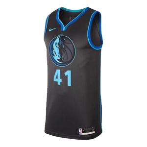 Футболка nba dirk nowitzki city edition swingman dallas mavericks Nike, черный