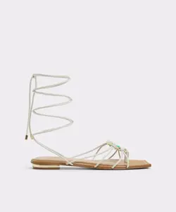 Женские сандалии на плоской подошве с квадратным носком Aldo, белый