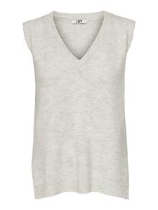 Свитер JACQUELINE de YONG V Ausschnitt Strickweste Pullunder ohne Ärmel JDYELANOR, белый