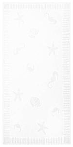 Пляжное полотенце Zollner 00000039, 100x1x200 см, белый