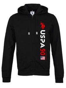 Толстовка с капюшоном на молнии U.S. POLO ASSN., черный