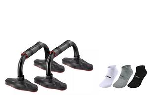 Push Up Frames LINING, Black+3 Pack Mixed Socks