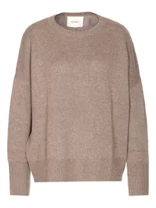 Кашемировый свитер с круглым вырезом Lisa Yang, коричневый