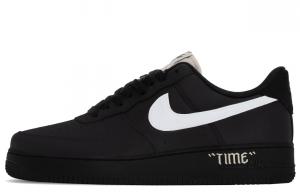 Nike Мужские низкие скейтбордные кроссовки Air Force 1 Black Warrior с износостойким покрытием, черно-белый