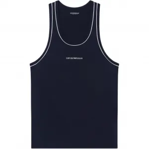 EMPORIO ARMANI Топ-танк мужской Marine Blue с круглым вырезом Moderate Others