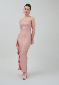 Элегантное платье WEDDING GRACE RUFFLE MAXI WAL G PETITE, фуксия