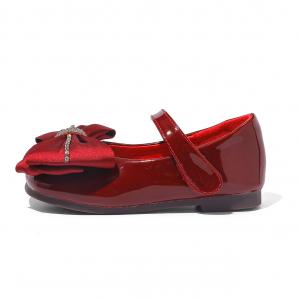 Детские кожаные кроссовки ABC DOUKIDS с низким верхом и износостойкой защитой от ударов ABCdoukids, бургундия