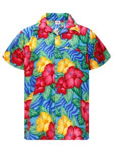 Рубашка King Kameha Wild Flowers, бирюзовый