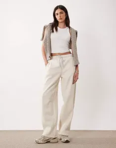 Плюшевые спортивные штаны для бега в стиле бочонок Cotton On бочонок цвета кунжутного меланжа