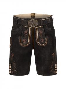 KRÜGER Кожаные брюки Terence темно-коричневого цвета