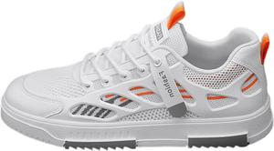 Мужские повседневные кожаные низкие кроссовки, легкие и дышащие ботинки для женщин, удобная обувь для ходьбы, повседневные кружевные теннисные кроссовки Generic, серый