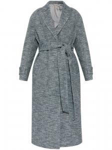 Victoria Beckham однобортное пальто с рукавами реглан, серый