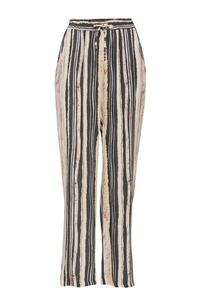 Полосатые брюки с широкими штанинами и поясом на кулиске Conquista, розовый