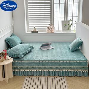 Disney Простыня на резинке 220х200 см, молочный бархат, цвет Peacock Green