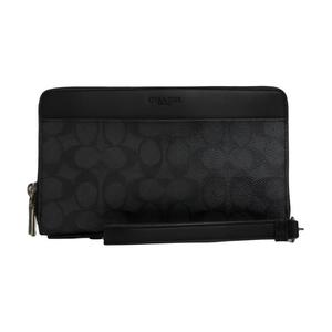 COACH Кожаный кошелек для мужчин черный, Black