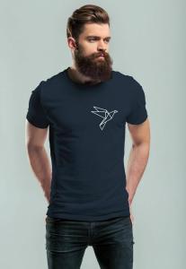 Футболка с принтом VOGEL ORIGAMI BRUST LOGO FASHION STREETSTYLE Neverless, цвет navy