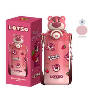 Lotso Stitch изолированная кружка 316 Food Grade, удобная дорожная кружка 600 мл Disney, lotso insulated cup+x&w coaster
