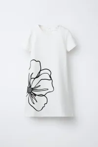 Zara Платье с цветочным узором и блестками