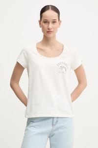 Хлопковая футболка Superdry, бежевый