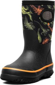 Детские водонепроницаемые резиновые сапоги BOGS Grasp - с утеплителем для зимы, снега и грязи, с удобными ручками для надевания для малышей, мальчиков и девочек, защита в любую погоду, черный
