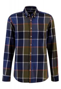 Рубашка FYNCH HATTON Langarm Olive Checks, B.D.,, цвет Deep fores
