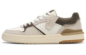 Clarks Низкие мужские кроссовки для скейтбординга, белые/темно-оливково-зеленые