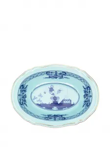Глубокий овальный поднос (25 x 19 см) Ginori 1735, синий