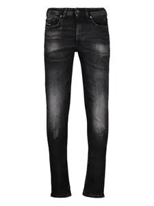 Выцветшие джинсы скинни DIESEL, черный