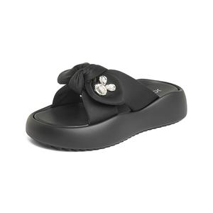 Женские тапочки с резиновой подошвой, амортизацией, противоскользящие, устойчивые к истиранию, устойчивые к запаху, бесшумные JOSINY, черный