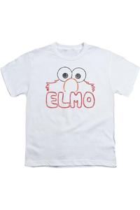 Футболка с коротким рукавом Sesame Street Elmo Letters для детей Gildan, белый