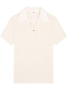 Courrèges рубашка поло с контрастной отделкой, белый