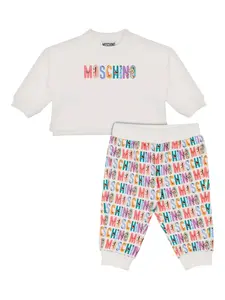Спортивный костюм с логотипом Moschino Kids, белый