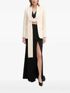 Жакет с запахом и завязками Sandro Ferrone, нейтральный