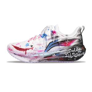 LINING Женские кроссовки Wuyue с низким верхом, устойчивые к истиранию, дышащие, для бега по городу, белые, розовые