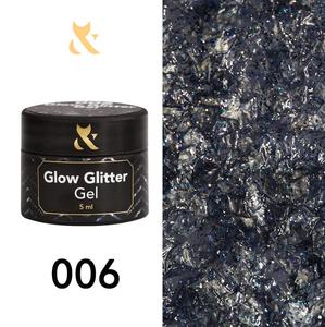 Гель-лак FOX Glow Glitter Gel 006, 5 мл